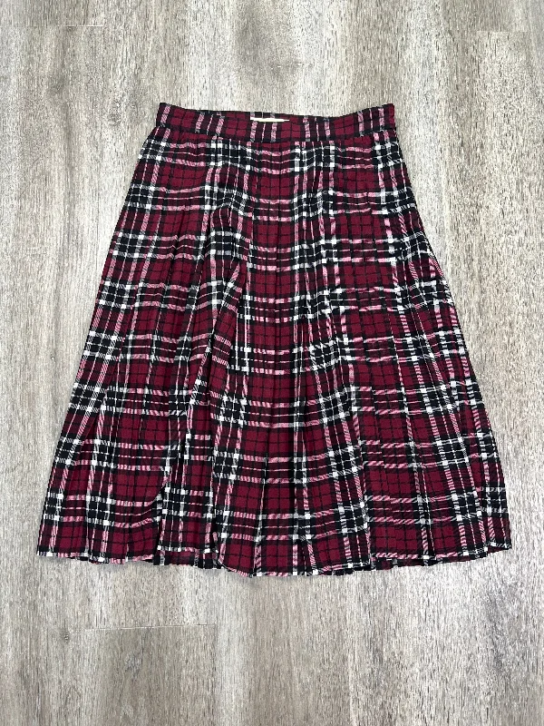 Skirt Midi By Michael By Michael Kors In Plaid Pattern, Size: S