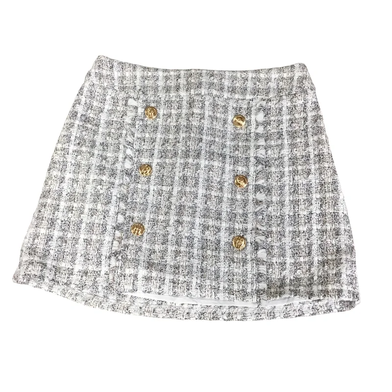 Skirt Mini & Short By Cmc In Black & White, Size: L