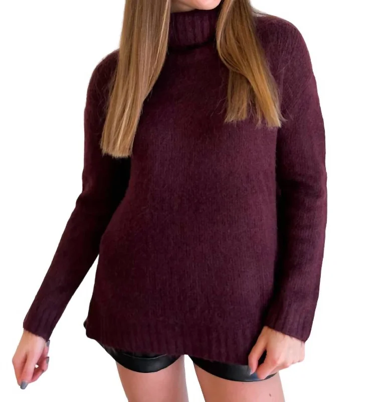 Frosted Cranberry Sweater In Crimson