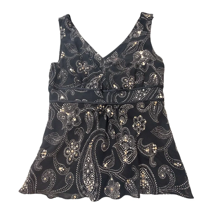 Black & Gold Top Sleeveless Ann Taylor, Size 4