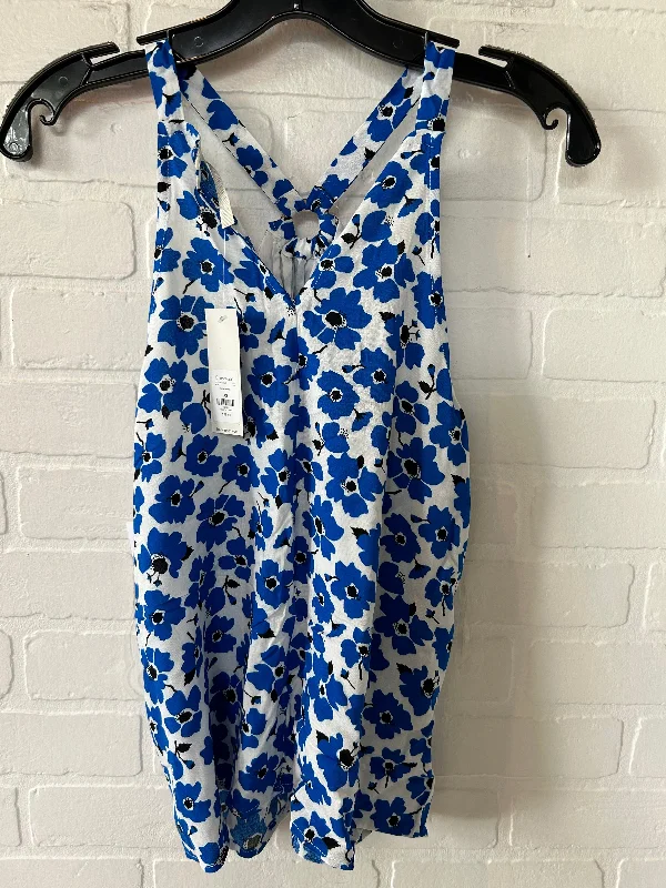 Blue & White Top Sleeveless Mi Ami, Size Xs