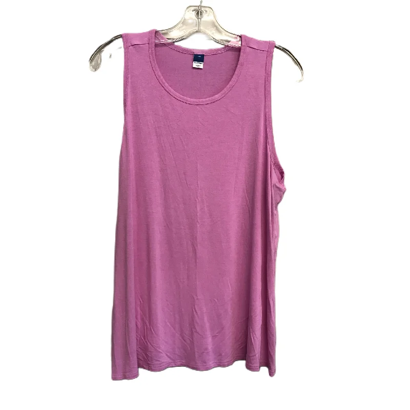 Purple Top Sleeveless Basic By Old Navy, Size: L