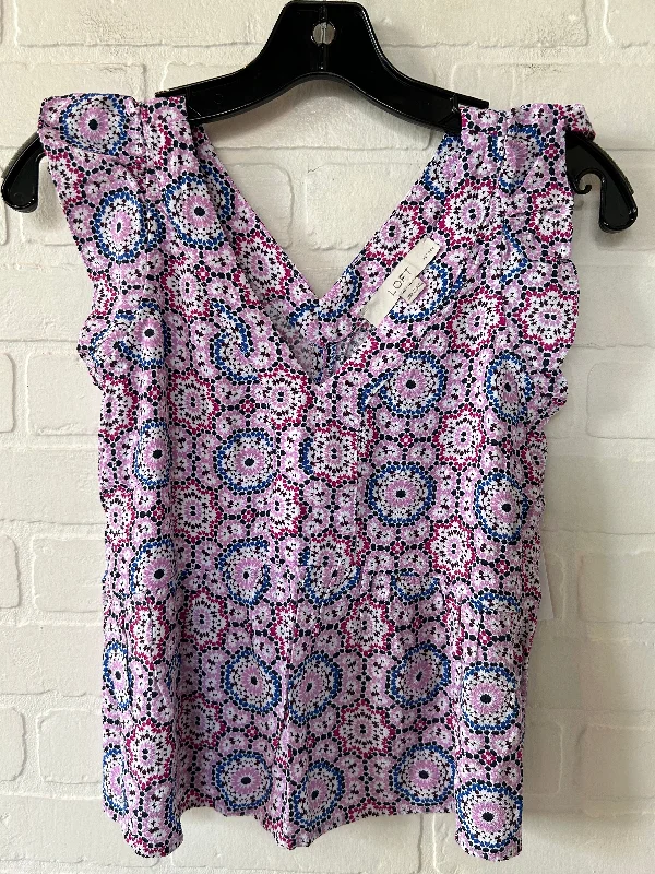 Purple Top Sleeveless Loft, Size Xxs