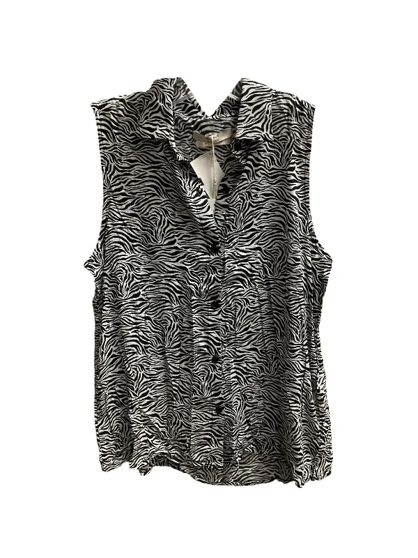 Zebra Print Top Sleeveless Pull & Bear, Size S