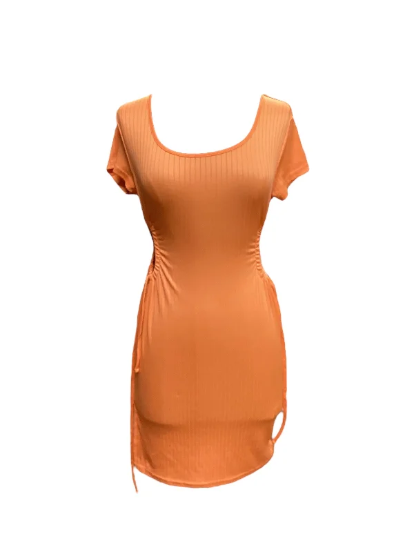 Orange Dress Casual Short Jolie, Size M