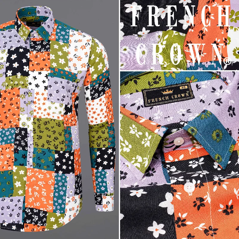 Multicolour Floral Printed Premium Tencel Shirt