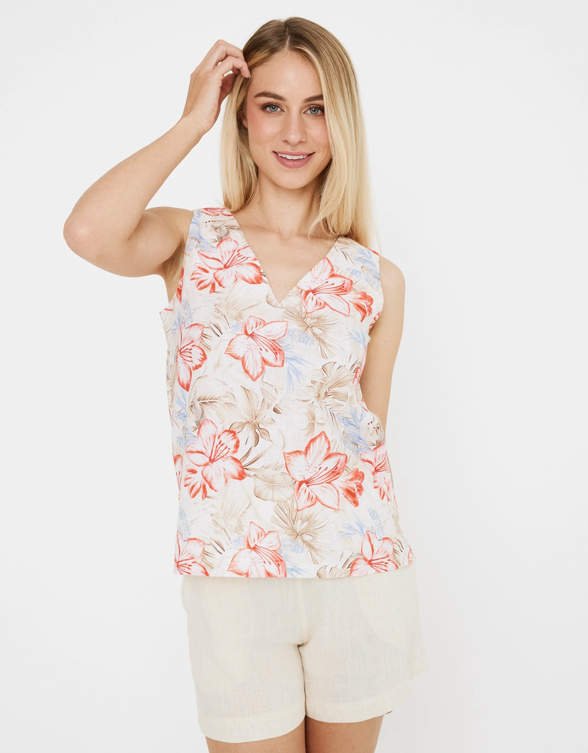 Camiseta Tirante Ancho Floral - Aufidia