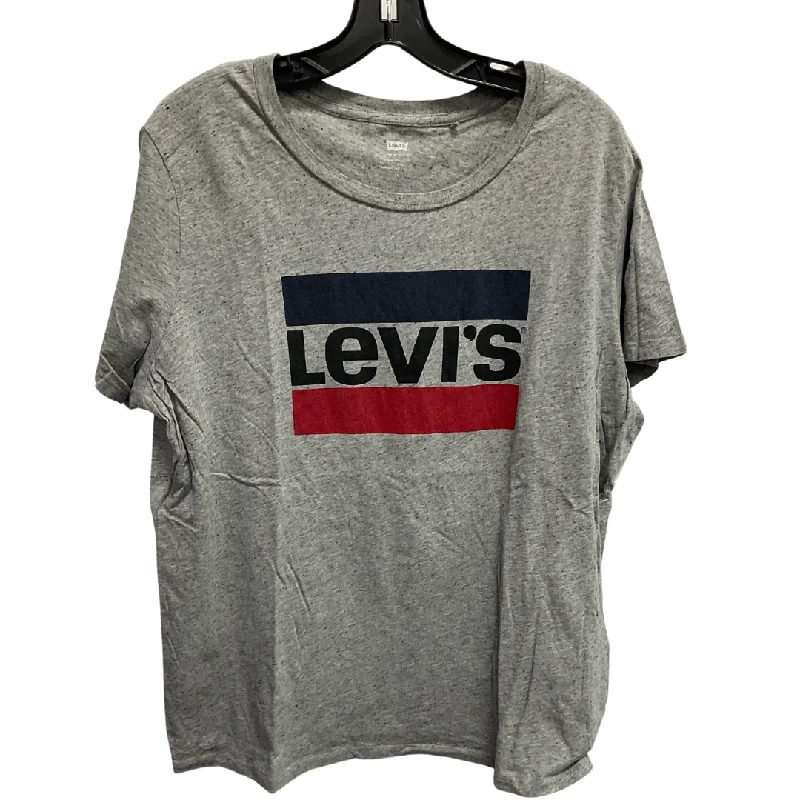 Top Short Sleeve Basic By Levis In Grey, Size: 2x