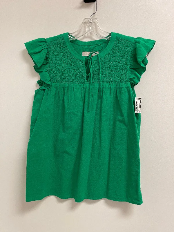 Top Short Sleeve By Loft In Green, Size: Xs