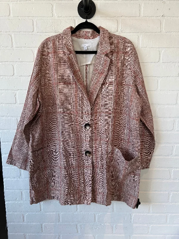 Blazer By J. Jill In Brown & White, Size: Xl