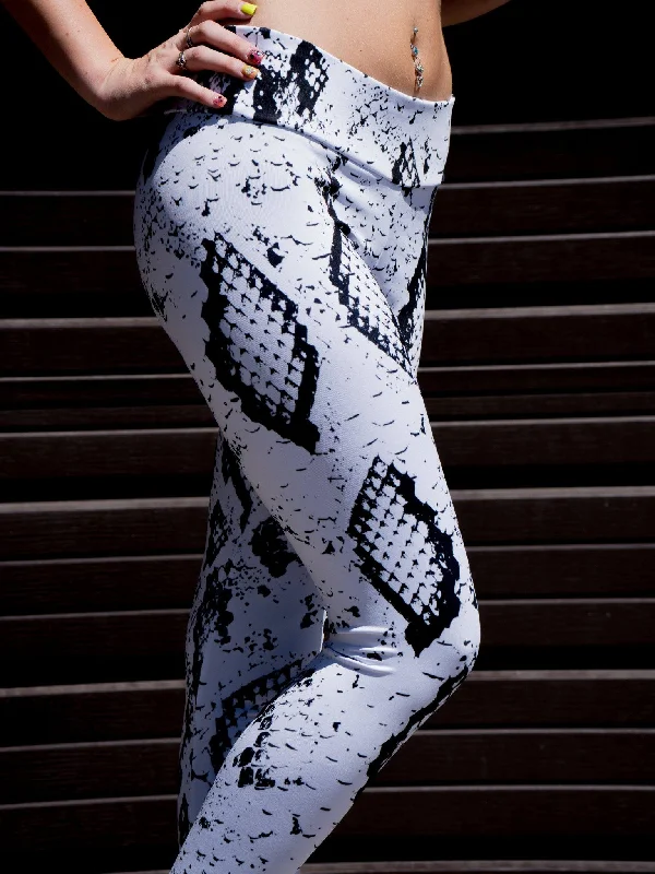 Snake Skin (White) Leggings